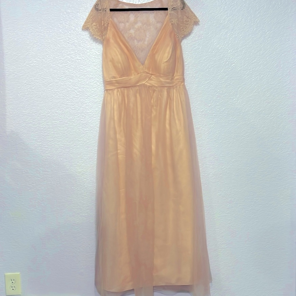 Blush pink bridesmaids dress